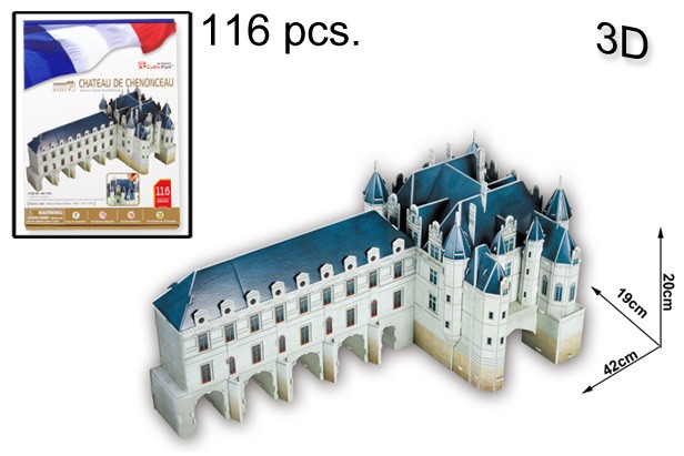3D PUZZLE CHATEAU DE CHENONCEAU 116 PCS