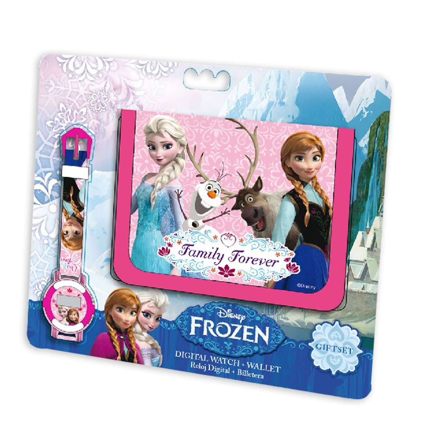 Frozen - Set reloj digital y billetera