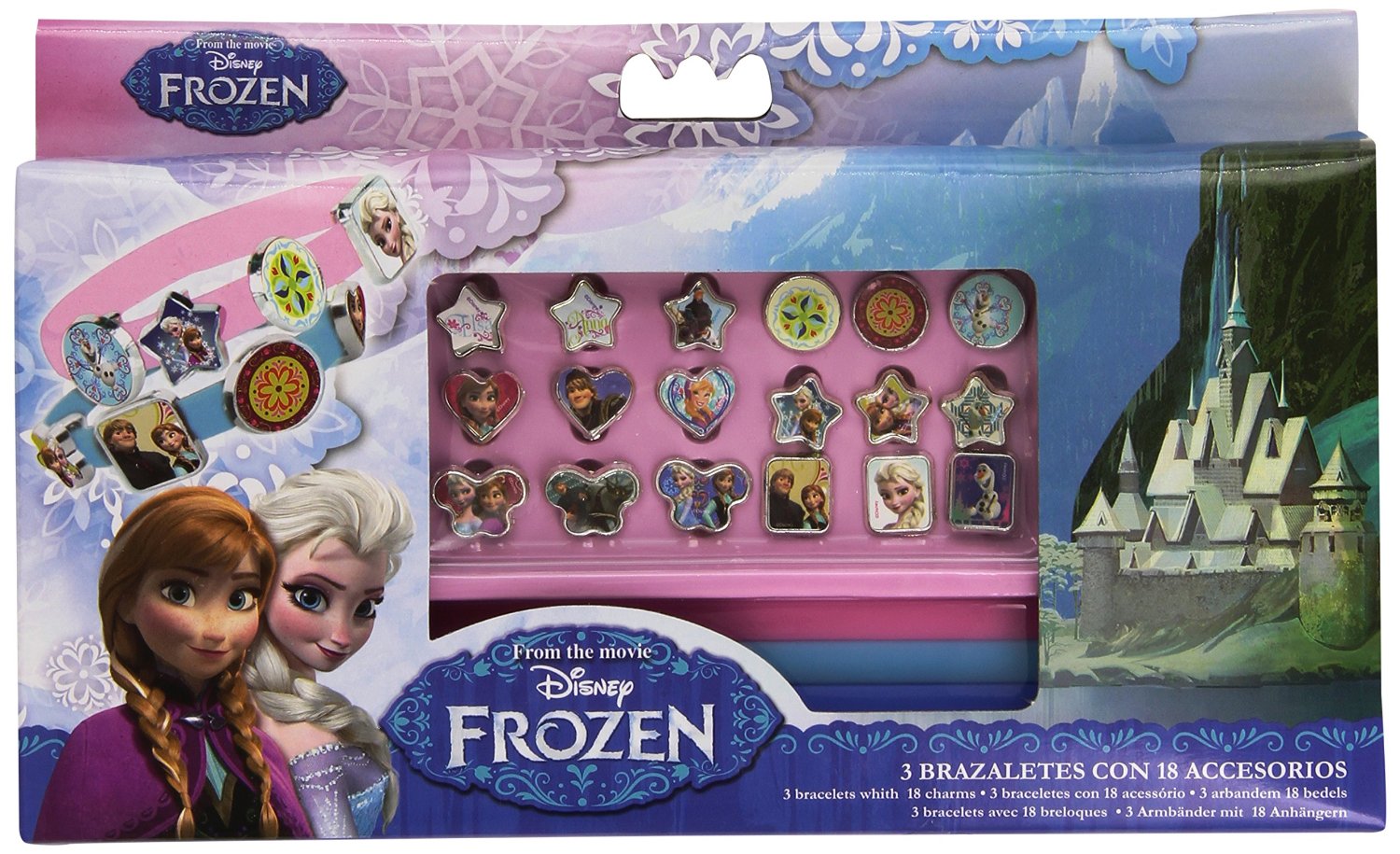 enemigo Adaptado Estar satisfecho Frozen - Caja para pulseras, 3 brazaletes y 18 accesorios (Kids WD92076)