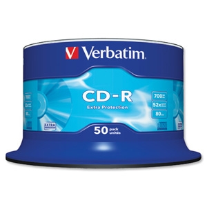 TARRINA 50 CDS VERBATIM 700 MB/EMTEC
