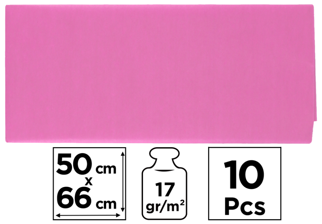 PAPEL SEDA 50x66CM ROSA 