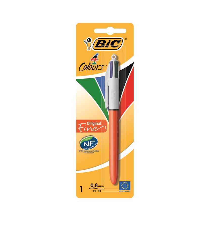 BLISTER BOLIGRAFO 4 COLORES BIC FINE 