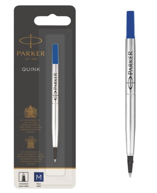 RECAMBIO BOLIGRAFO QUINK FLOW PARKER AZUL Punta Media 