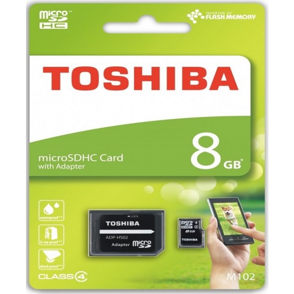 MEM MICRO SD 8GB TOSHIBA CL4 + ADAPT SD