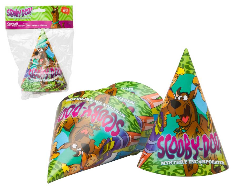 PACK 4 UDS GORRO FIESTA SCOOBY DOO 16 CM