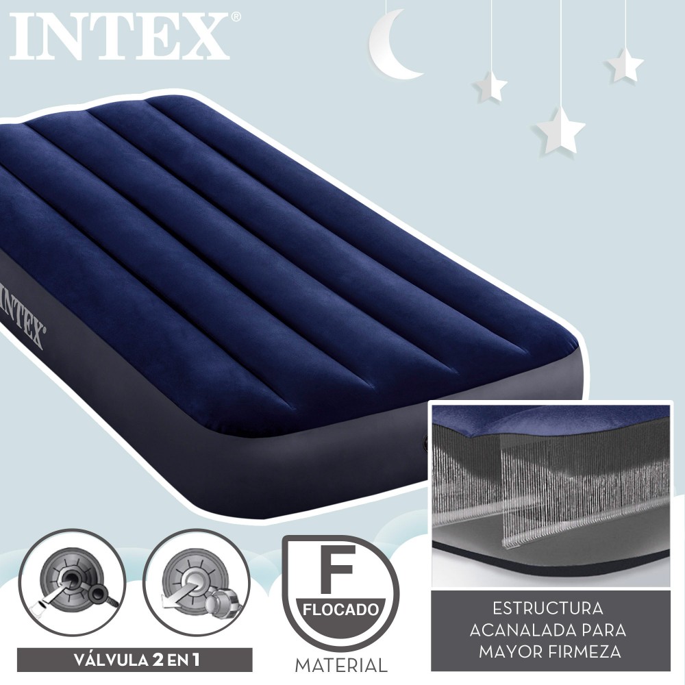 CAMA AIRE DURA-BEAM STANDARD CLASSIC DOWNY - 76x191x25 cm (azul) 