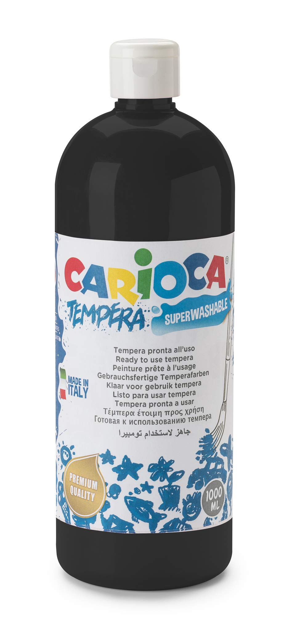 TEMPERA - BOTELLA 1000 ML NEGRO 