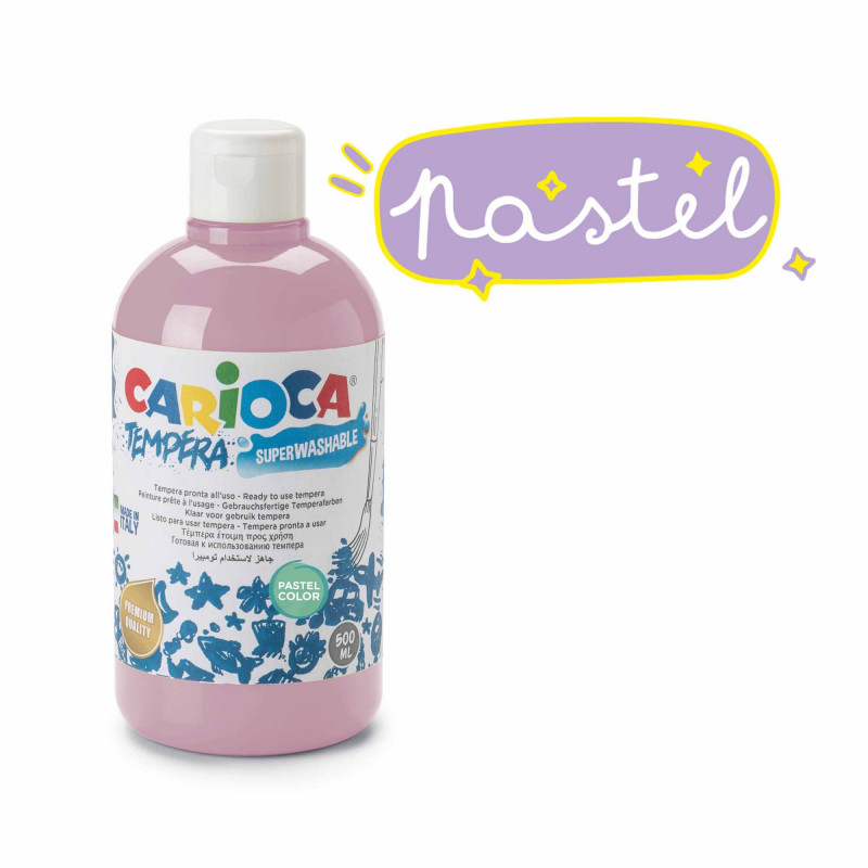 Pintura Tempera Carioca Colores Pastel 500 ml ROSA 