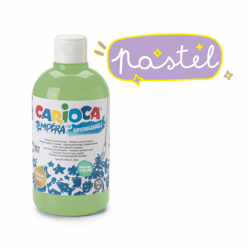 Pintura Tempera Carioca Colores Pastel 500 ml VERDE 