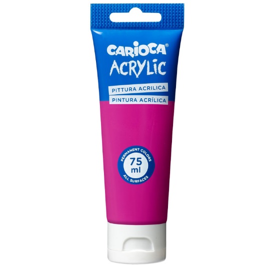 TUBO PINTURA ACRILICA CARIOCA 75ML MAGENTA 