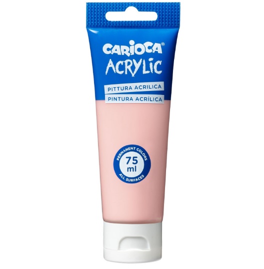 TUBO PINTURA ACRILICA CARIOCA 75ML ROSA 