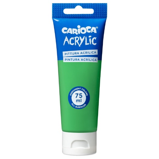 TUBO PINTURA ACRILICA CARIOCA 75ML VERDE BRILLANTE 