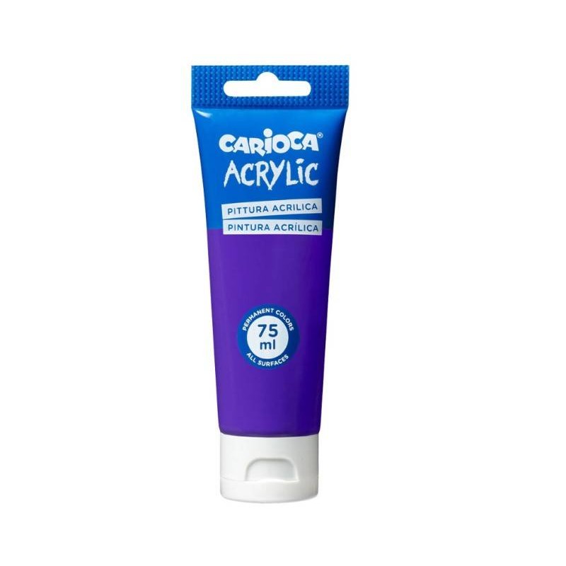 TUBO PINTURA ACRILICA CARIOCA 75ML VIOLETA 