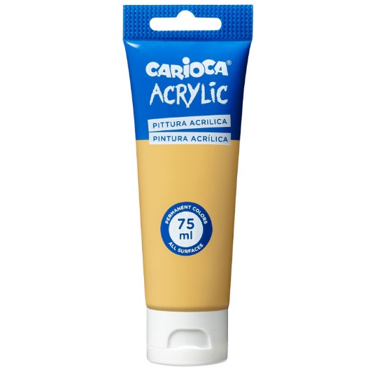 TUBO PINTURA ACRILICA CARIOCA 75ML ORO 