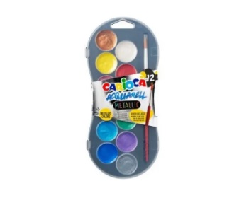 ACUARELAS METALICAS CARIOCA 12UDS