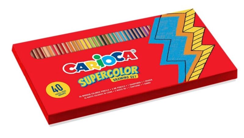 Lapiz carioca supercolor 40 colores surtidos