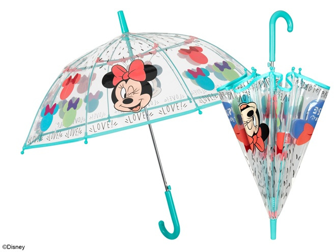 Paraguas Disney Minnie Mouse 64cm niña transparente