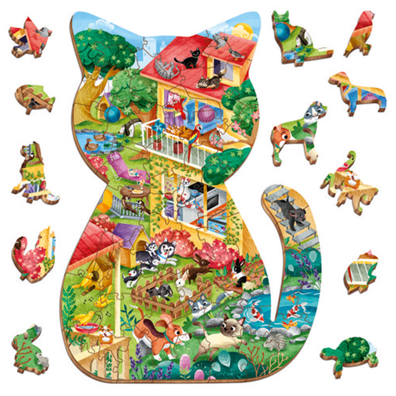 JUEGO WOODY PUZZLE MASCOTAS 