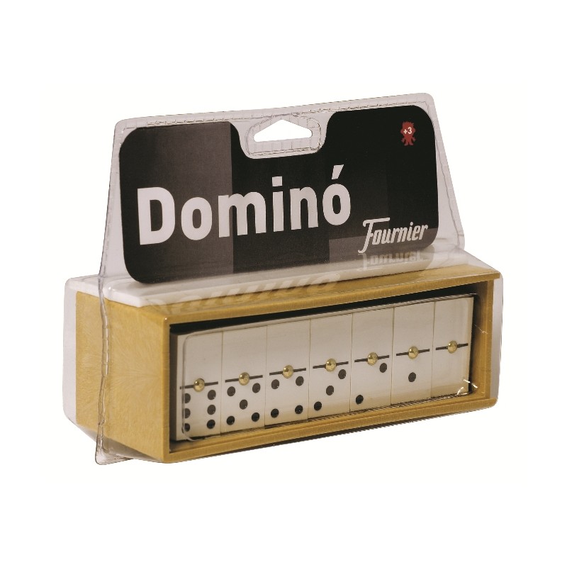 Domino marfilina con estuche