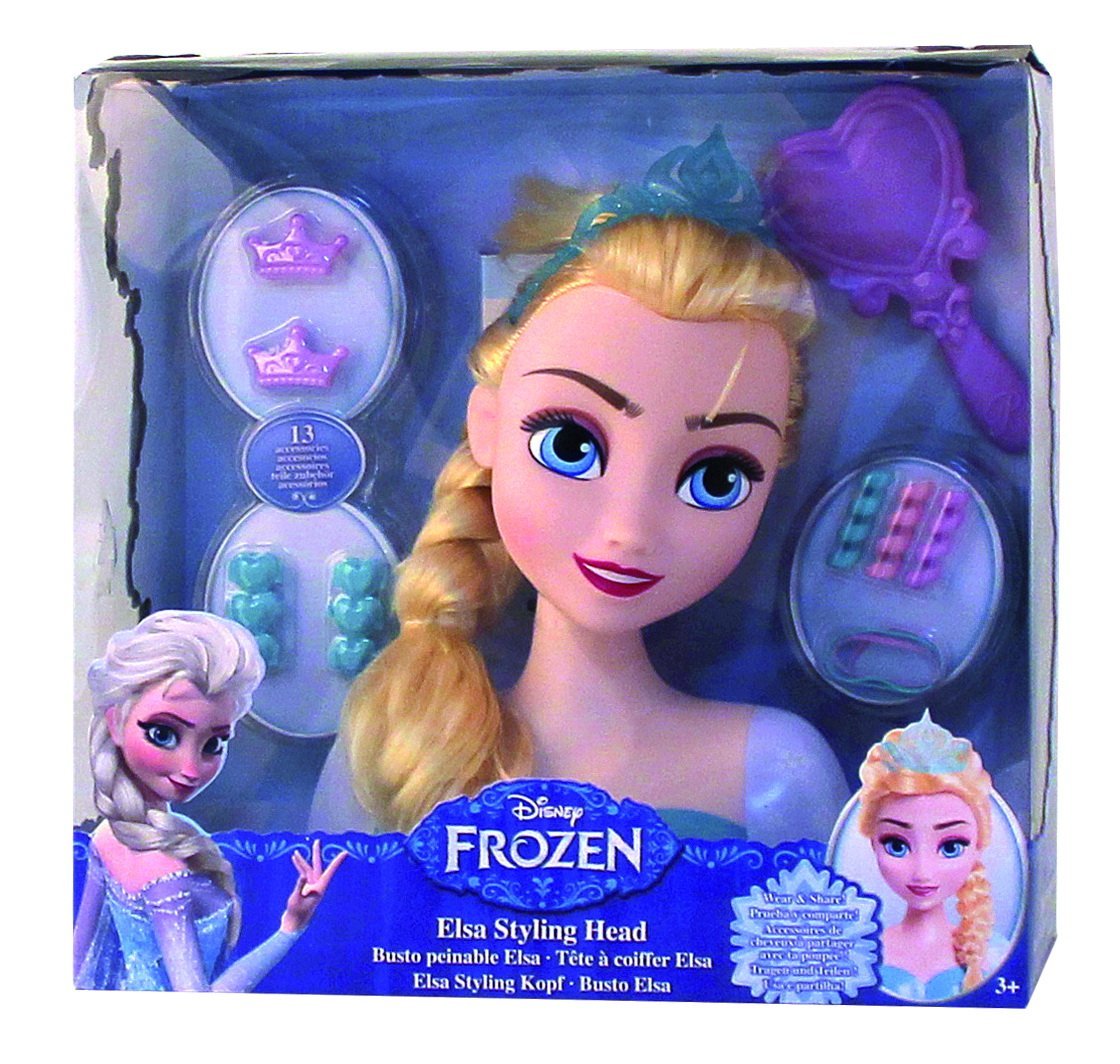Frozen - Busto peinable de Elsa con accesorios