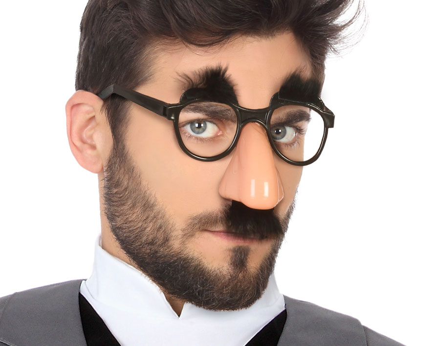 GAFAS CON NARIZ Y BIGOTE NEGRO 