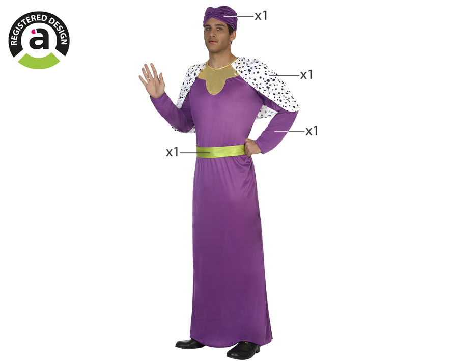 DISFRAZ REY MAGO VIOLETA NIÑO