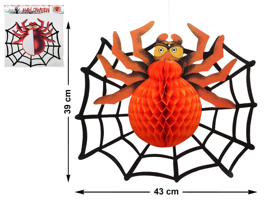FAROLILLOS HALLOWEEN ARAÑA 43X39CM