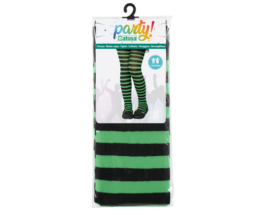 PANTYS RAYAS VERDE INFANTIL T. UNICA 