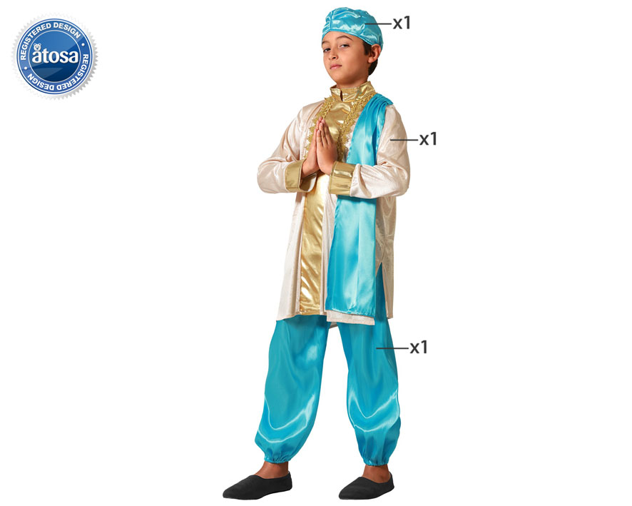 DISFRAZ HINDU TRAJE AZUL