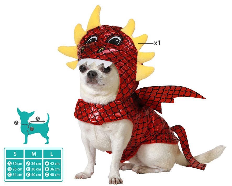 DISFRAZ PARA MASCOTA DRAGON