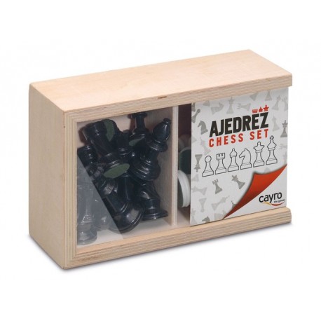 ACC. AJEDREZ Nº4 EN CAJA DE MADERA