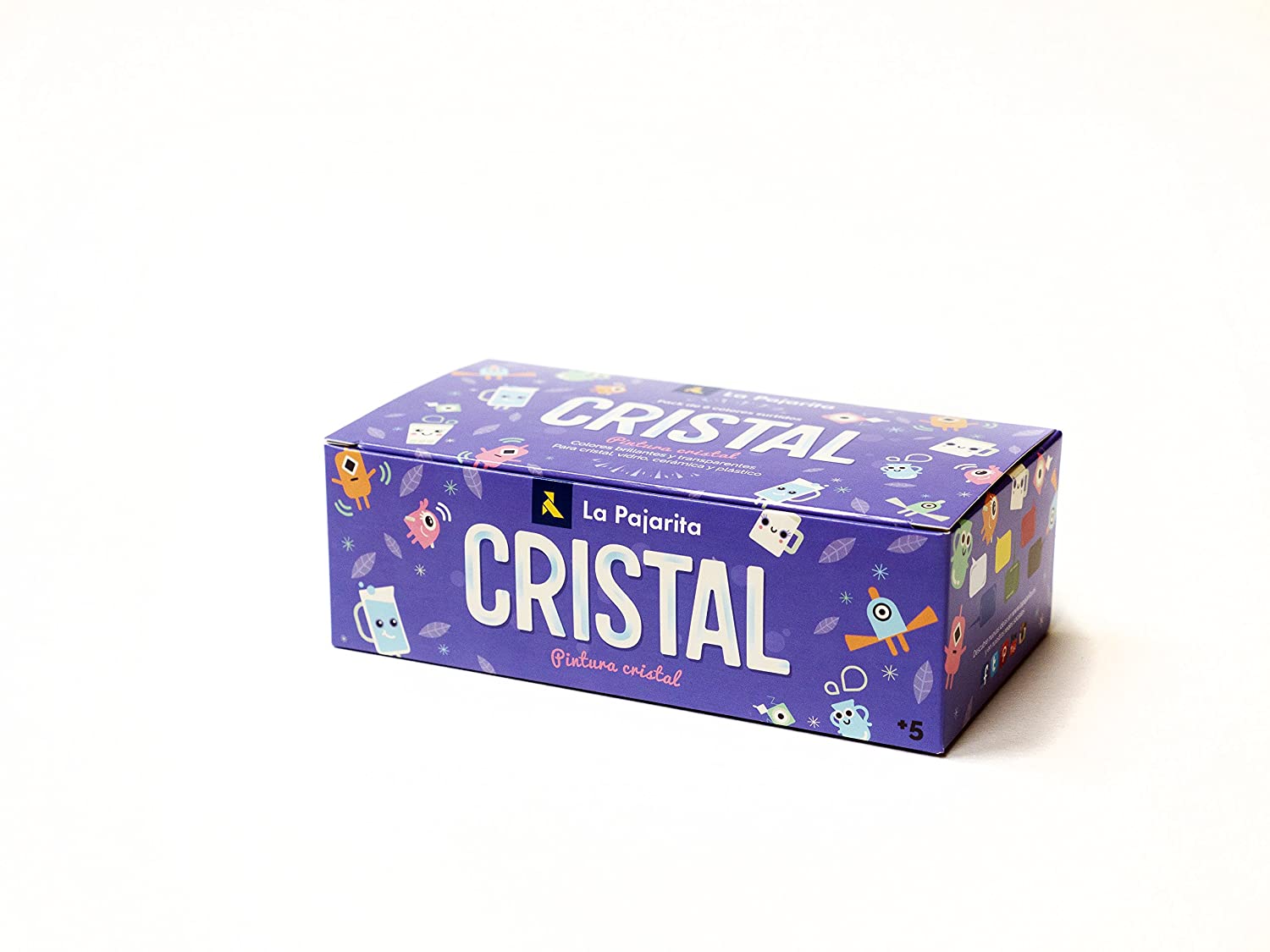 Kit Pintura Cristal al Agua + Pincel x 6 Colores 