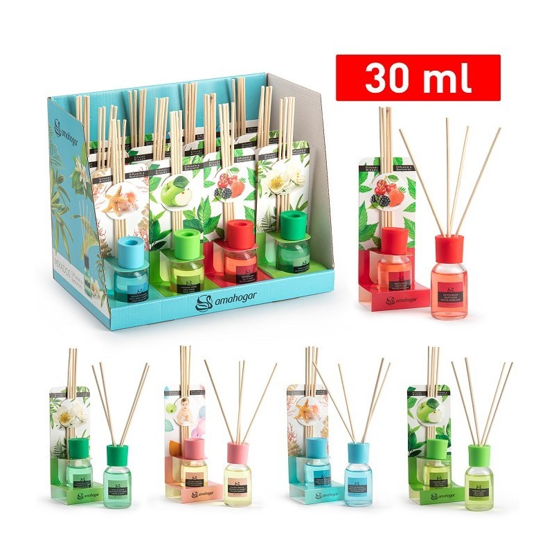 MIKADO 30 ML (PEQ) SURT 1A FRUTOS ROJOS TROPICAL LAVANDA DAMA DE NOCHE COLONIA INFANTIL 