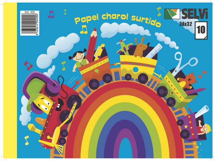 SELVI PAPEL CHAROL 24x32CM COLORES SURTIDOS x10UND