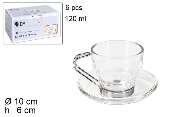 6 TAZAS DE CAFE 120ML