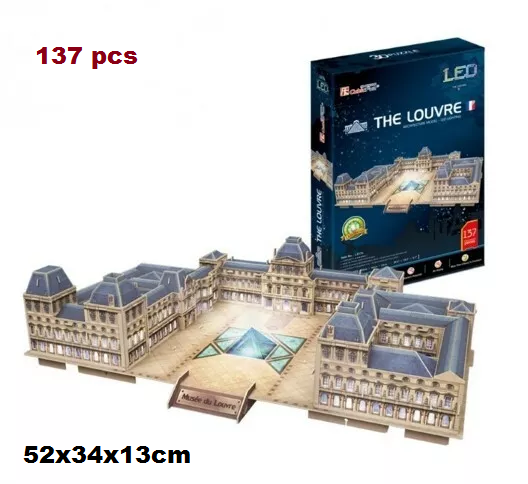 3D PUZZLE LOUVRE LED 137 pcs