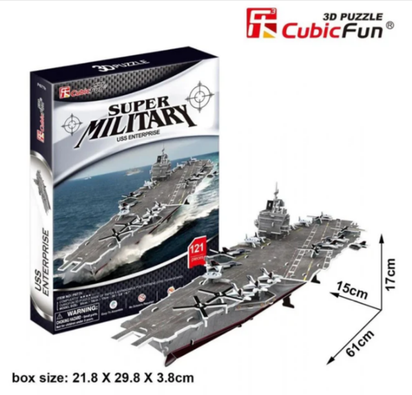 PUZZLE CUBIC FUN SUPER MILITAR USS ENTERPRISE 121 pcs