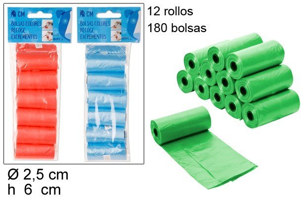 180 BOLSAS RECOGE EXCREMENTOS