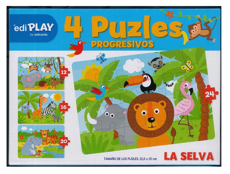 PUZZLE PROGRESIVOS x 4 LA SELVA