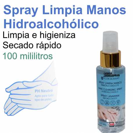 Spray Limpia Manos Hidroalcohólico 100 ml Flor de Mayo