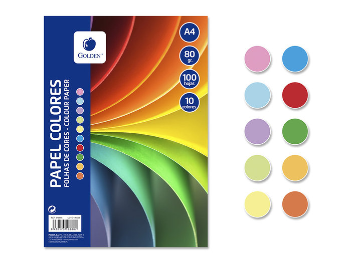 FOLIOS DIN A-4 COLORES  100uni