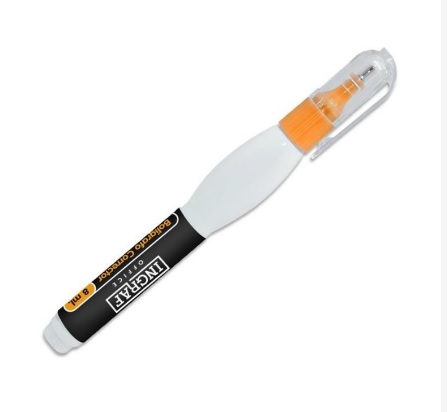 BOLIGRAFO CORRECTOR INGRAF DE 8ML. PUNTA METALICA