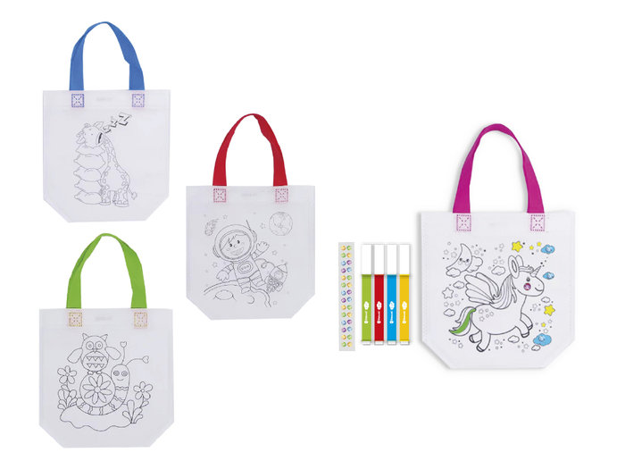 BOLSA PARA COLOREAR + 4 ROTULADORES