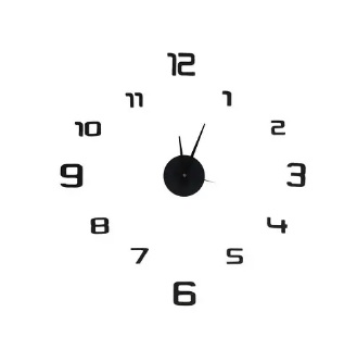 RELOJ PARED AXEL NEGRO 50X50 - EVA