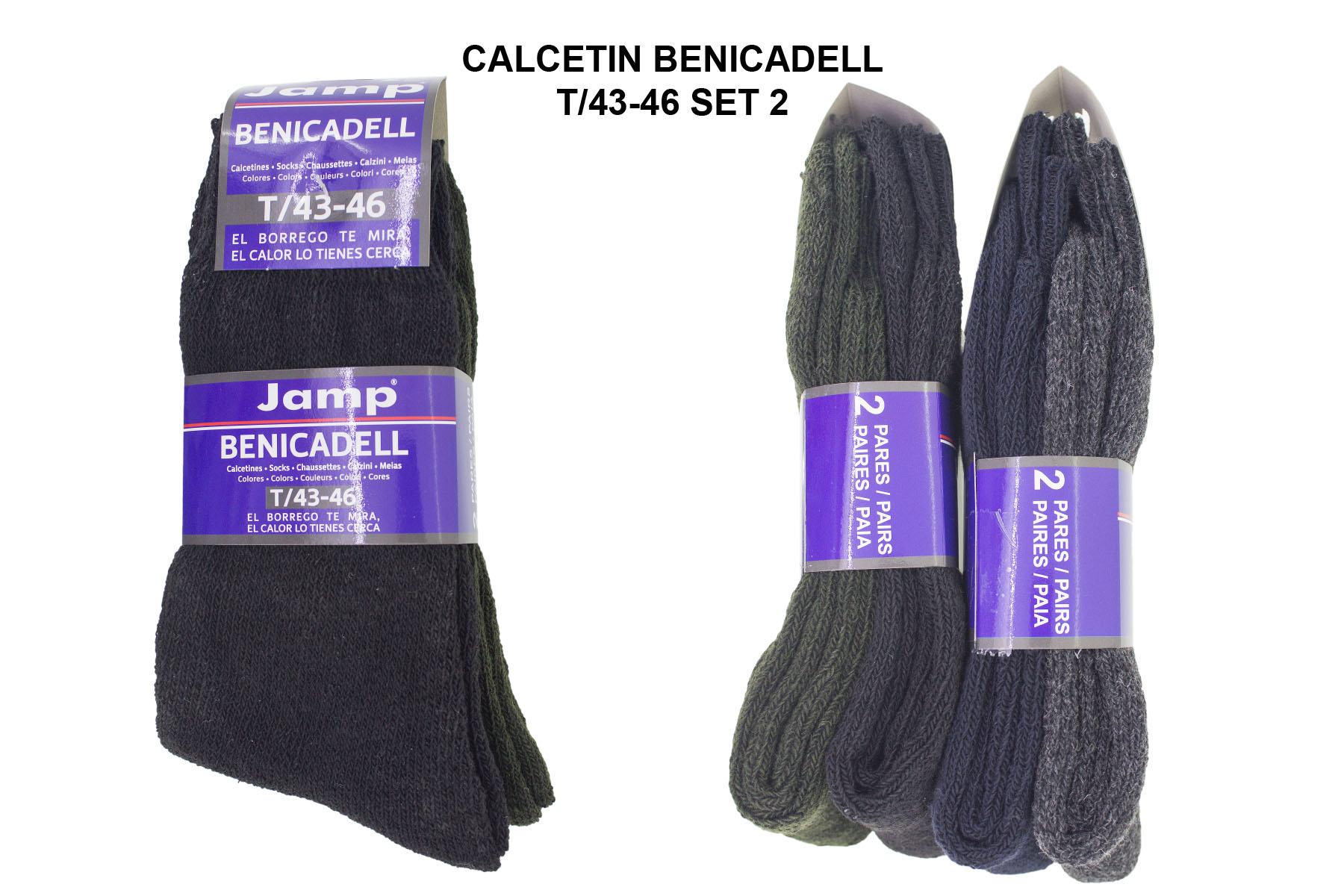 CALCETIN BENICADELL T/43-46 SET 2UDS