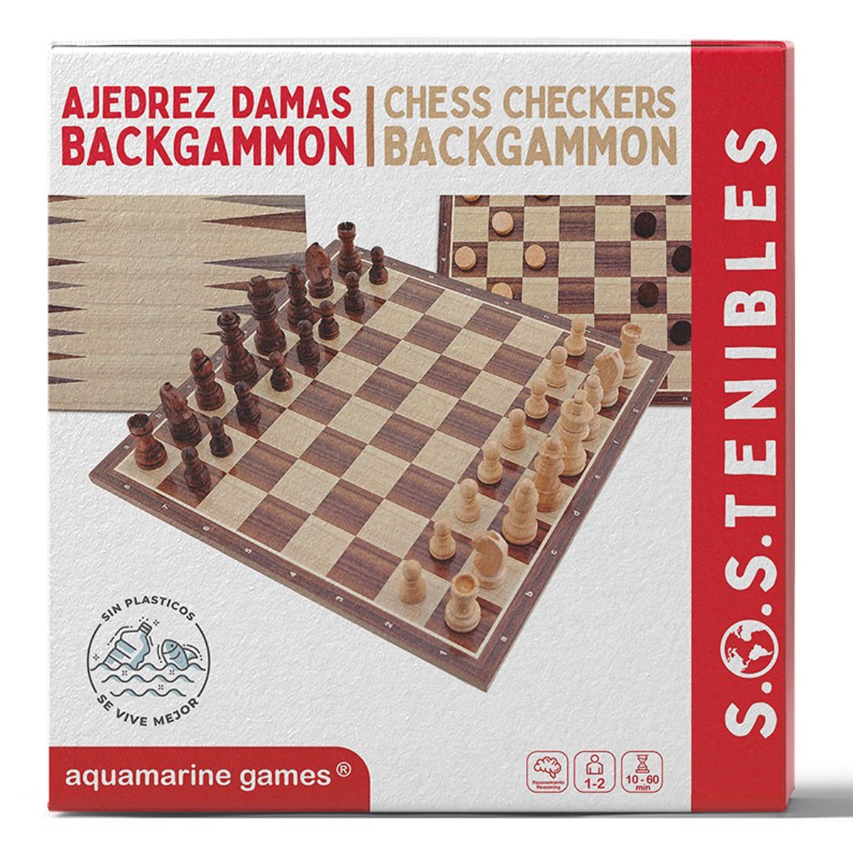 AQUAMARINE GAMES Ajedrez Damas Backgammon 