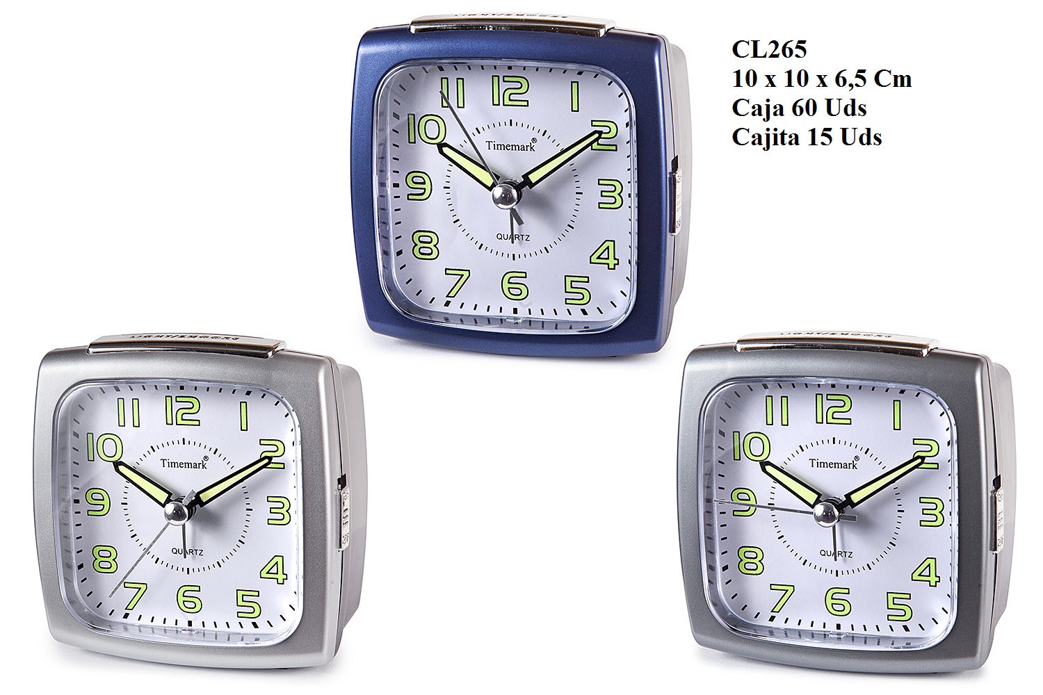 TIMEMARK Reloj Despertador Analogico Silencioso CL264