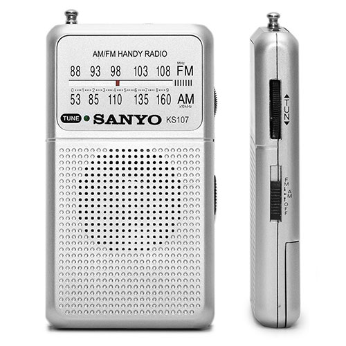 RADIO PORTATIL ALTAVOZ AM/FM PLATA SANYO