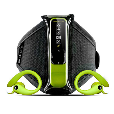 Energy MP3 Active 2 Neon Green 8GB (Radio FM, Auriculares deportivos, Brazalete) 