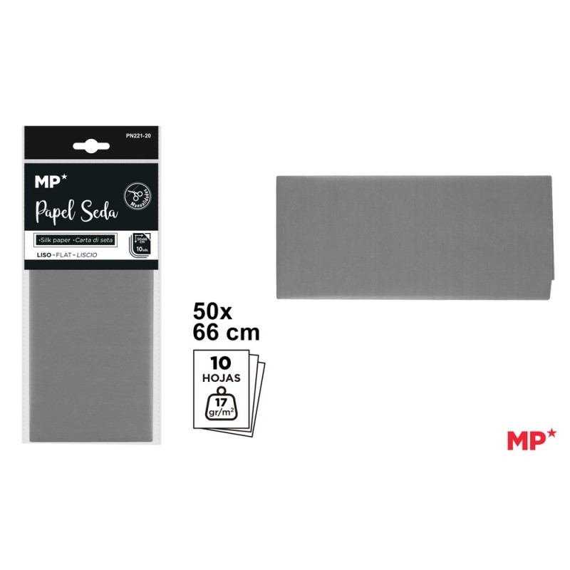 PAPEL SEDA 50x66CM GRIS 